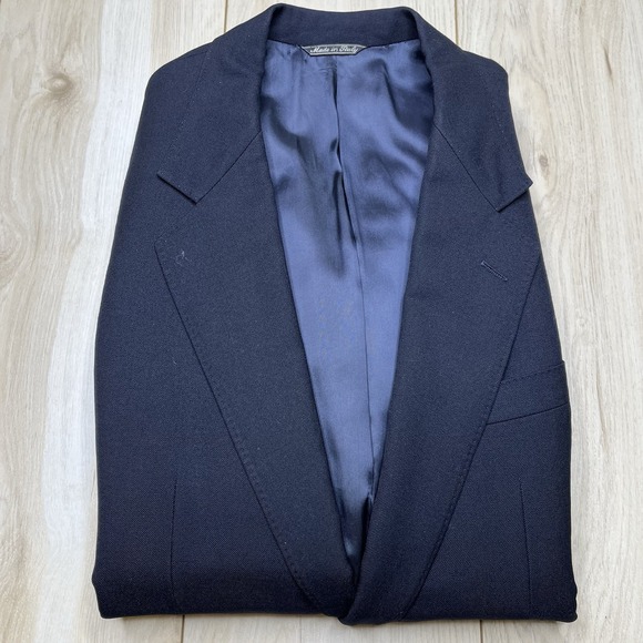 Henry Miller Hartford Men's 100% Wool Blazer Jacket Size 38R Navy Blue - Picture 1 of 15
